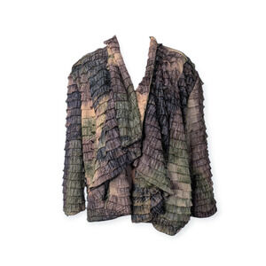 Dress Barn ruffled goblincore blazer XL open front agaric draped